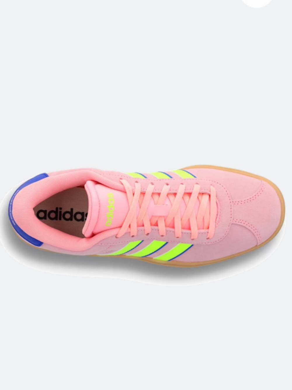 adidas VL Court Bold Sneaker - Pink, Neon Green & Gum - Picture 4 of 10